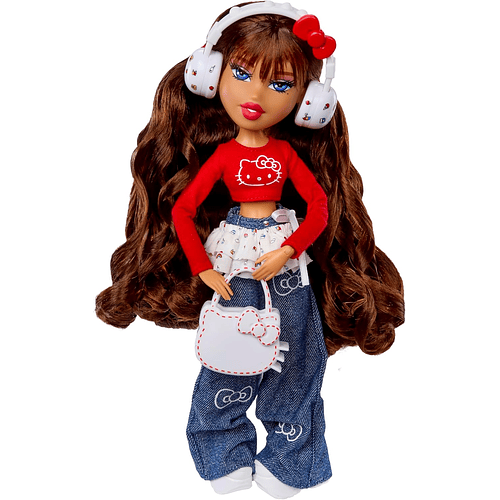 MUÑECA BRATZ X HELLO KITTY YASMIN CON ACCESORIOS