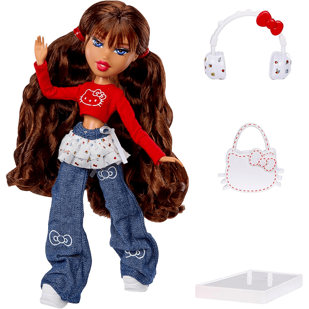 MUÑECA BRATZ X HELLO KITTY YASMIN CON ACCESORIOS 3