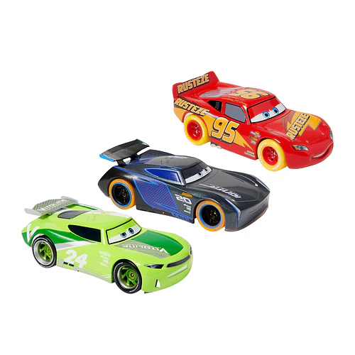 SET 3 AUTOS CARS NEON PULL-BACK DISNEY STORE OFICIAL