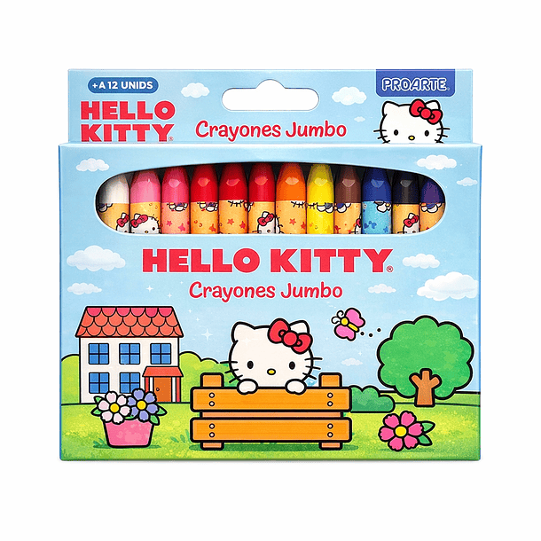 CRAYONES JUMBO HELLO KITTY PROARTE 12 COLORES
