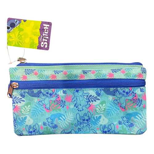ESTUCHE STITCH DOBLE CIERRE 24 CM DISNEY