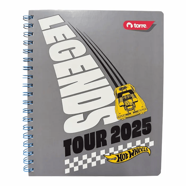 CUADERNO UNIVERSITARIO TORRE 7MM 100H HOT WHEELS 2