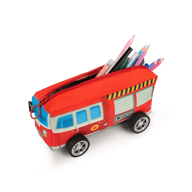 ESTUCHE CARRO DE BOMBEROS FABER CASTELL ROJO 2