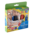 TÉMPERAS TORRE PEKES 6 COLORES CON PINCEL LAVABLES 2