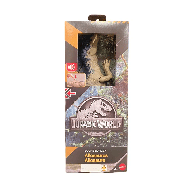 DINOSAURIO JURASSIC WORLD SOUND SURGE ALLOSAURUS MATTEL 3