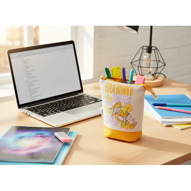 CARTUCHERA ESCOLAR TORRE LOLA BUNNY TUNE FEST EXTENSIBLE 4