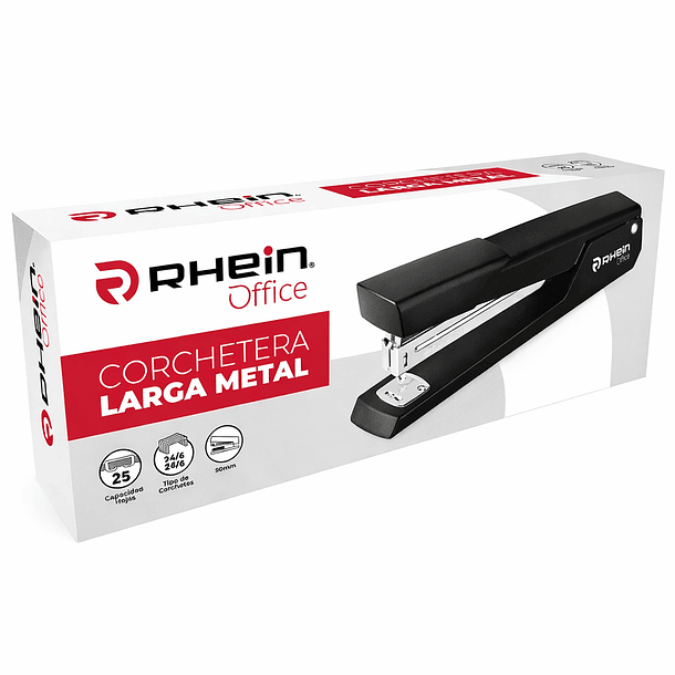 CORCHETERA METAL LARGA 25H NEGRA RHEIN 3