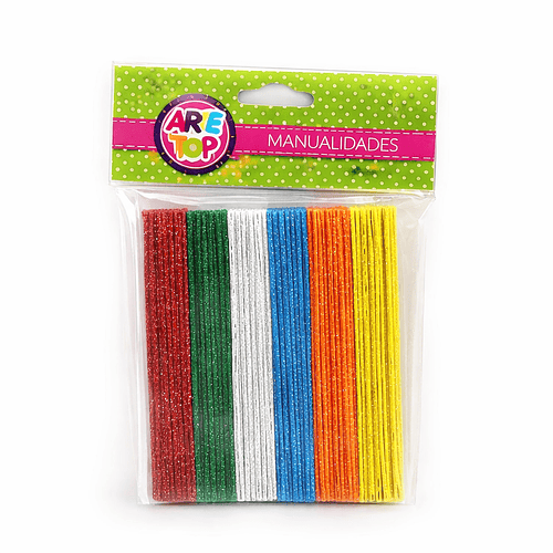 SET PALITOS EVA GLITTER ARTE TOP