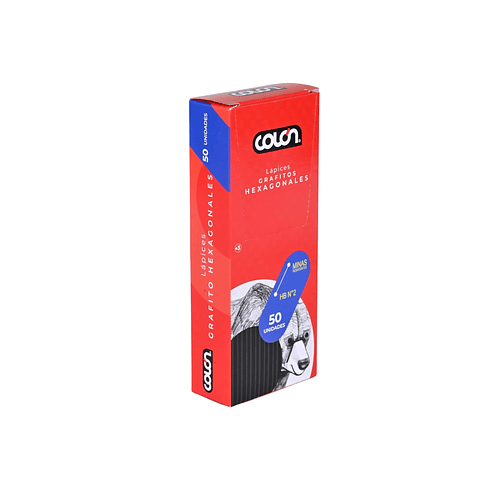 LÁPICES GRAFITO HEXAGONAL COLÓN HB Nº2 50 UNIDADES