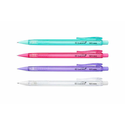 PORTAMINAS EL LUCERO 0.5 MM TRASLUCIDO CAJA 12
