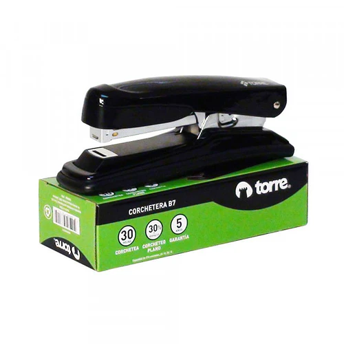 CORCHETERA TORRE B7 NEGRA 30 HOJAS CORCHETE PLANO