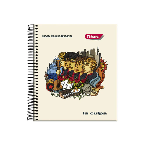 CUADERNO BOOK LOS BUNKERS 150 HOJAS TORRE 7MM