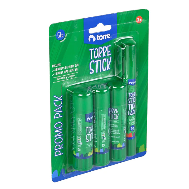 BARRA ADHESIVA 3X15GR +BARRA 6G TORRE BLISTER 4