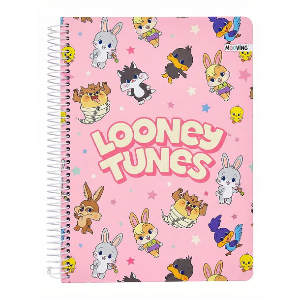 CUADERNO CARTA MOOVING 7MM 105 HOJAS LOONEY TUNES 1