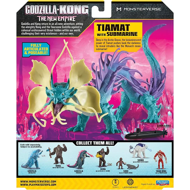 FIGURA TIAMAT CON SUBMARINO GODZILLA X KONG 15 CM 7