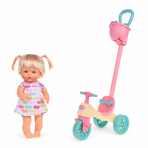 MUÑECA NENUCO CON TRICICLO CON ACCESORIOS