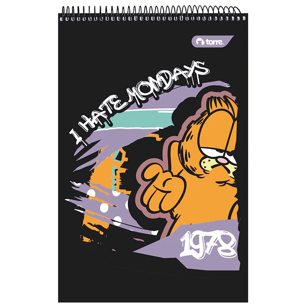 CROQUERA GARFIELD TORRE 21X32 CM 80 HOJAS 4