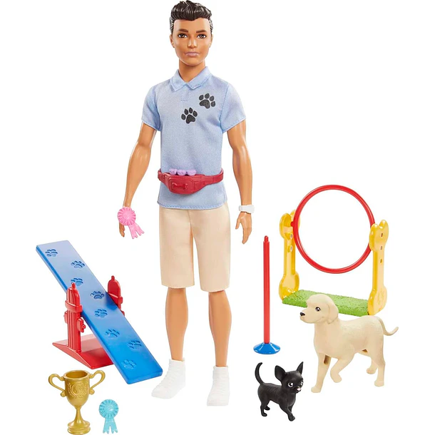 BARBIE KEN ENTRENADOR DE PERROS CON ACCESORIOS 1