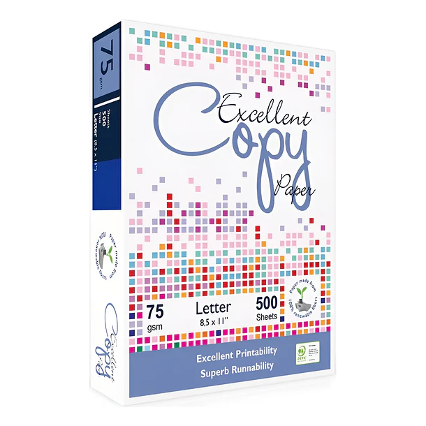 PAPEL FOTOCOPIA CARTA 500 HOJAS 75G EXCELLENT
