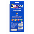 LÁPIZ GRAFITO S/GOMA MURANO N°2 HEXAGONAL 12 UNID 2