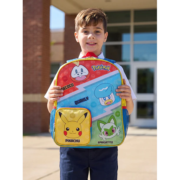 MOCHILA POKÉMON ESCOLAR INFANTIL 40CM ORIGINAL 4