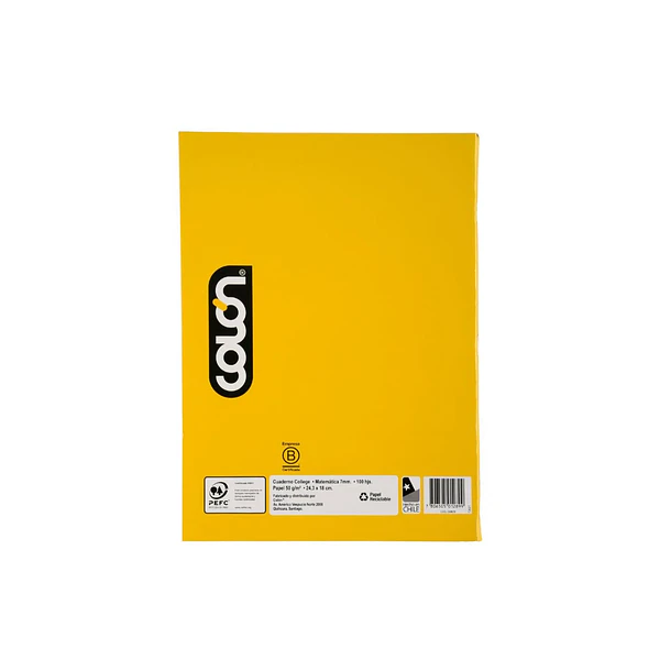 CUADERNO COLLEGE COLÓN 7MM 100 HOJAS LISO 6