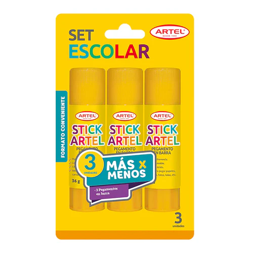 ADHESIVO EN BARRA ARTEL 36G PACK 3