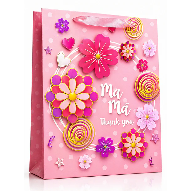 BOLSA REGALO DIA DE LAS MADRES 30X40 DOCENA SURTIDA 1