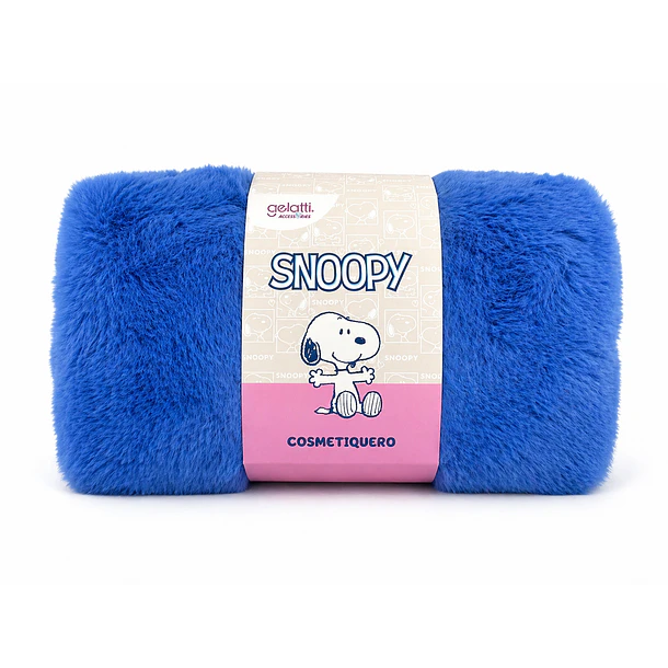ESTUCHE SNOOPY FLUFFY AZUL PELUCHE 21x12 cm 4