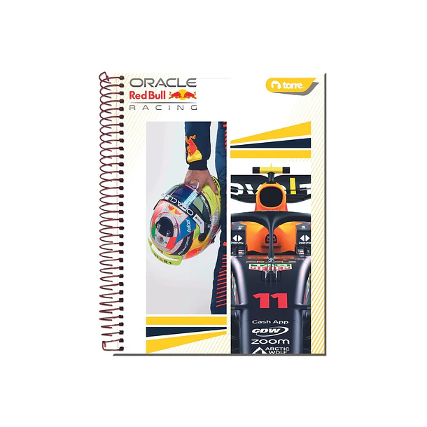 CUADERNO TOP RED BULL RACING 150 HOJAS 7MM TORRE 9