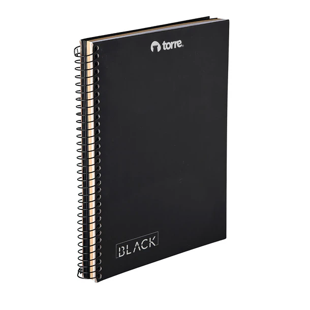 CUADERNO TOP BLACK 120 HOJAS TORRE ESPIRAL 2