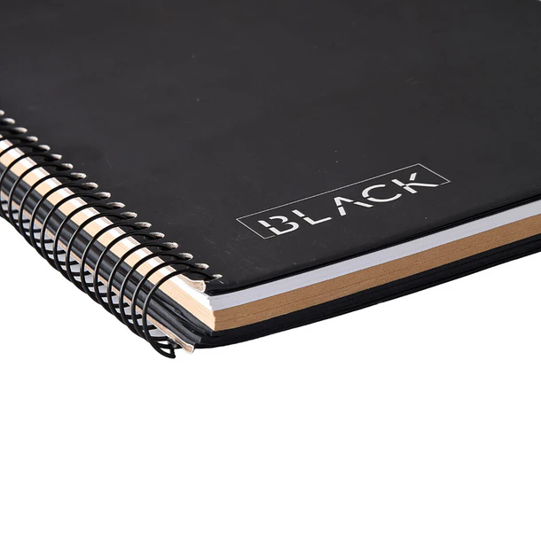 CUADERNO TOP BLACK 120 HOJAS TORRE ESPIRAL 7
