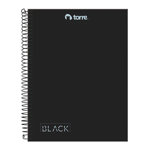 CUADERNO TOP BLACK 120 HOJAS TORRE ESPIRAL