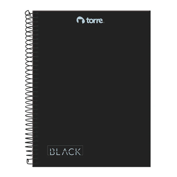 CUADERNO TOP BLACK 120 HOJAS TORRE ESPIRAL 1
