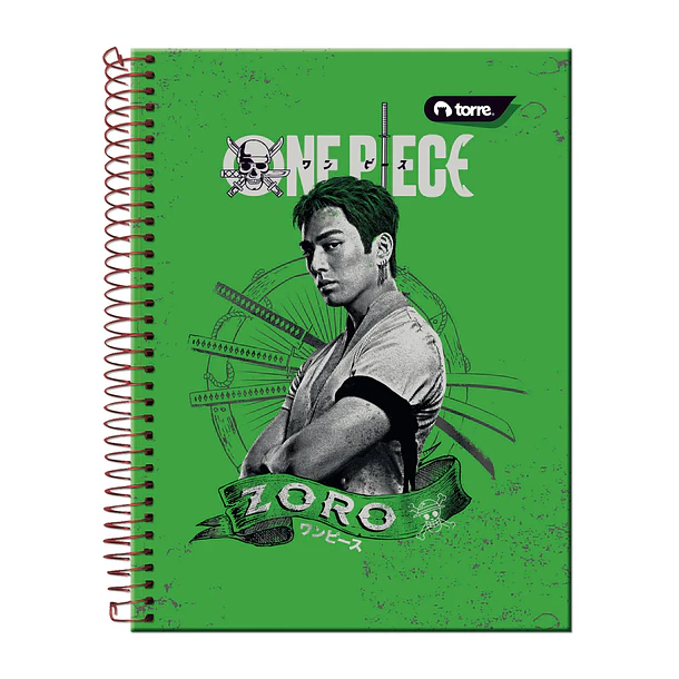 CUADERNO ONE PIECE NETFLIX 150 HOJAS 7MM TORRE 3