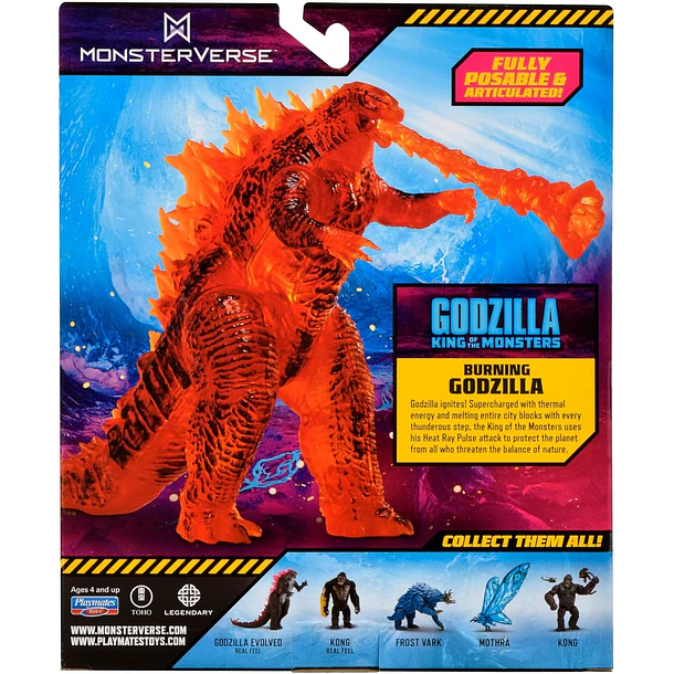GODZILLA BURNING MONSTERVERSE FIGURA PLAYMATES 6