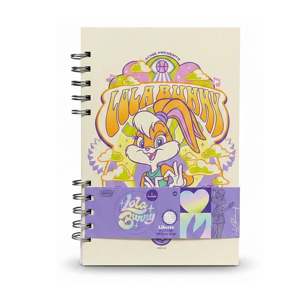 LIBRETA A5 LOLA BUNNY TORRE 14X21 CUADRICULADO 3
