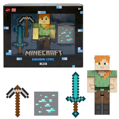 FIGURA MINECRAFT ALEX DIAMOND LEVEL 14 CM MATTEL