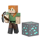 FIGURA MINECRAFT ALEX DIAMOND LEVEL 14 CM MATTEL 3