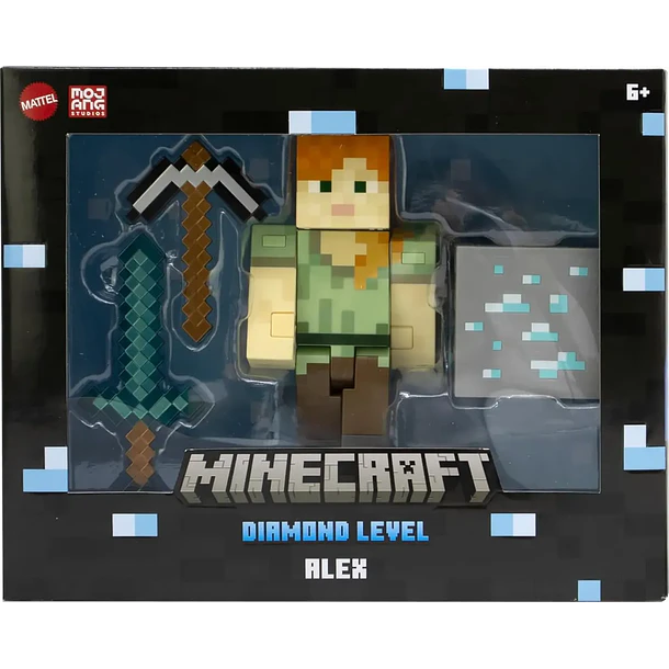 FIGURA MINECRAFT ALEX DIAMOND LEVEL 14 CM MATTEL 4