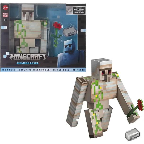 FIGURA GOLEM DE HIERRO MINECRAFT MATTEL 20 CM 2