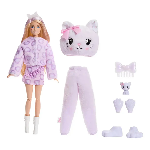 BARBIE CUTIE REVEAL GATITO MORADO 10 SORPRESAS 2