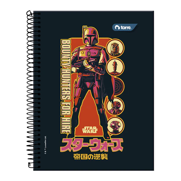 CUADERNO TOP TRIPLE TORRE STAR WARS  7MM 150H UNIDAD 4