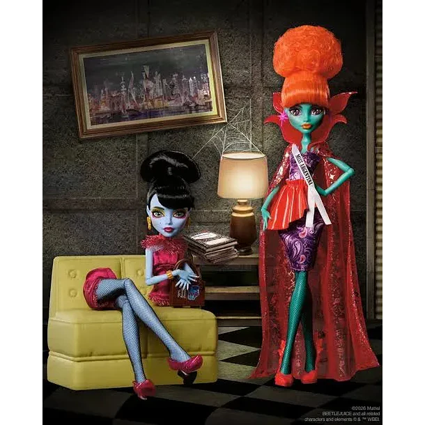MONSTER HIGH SKULLECTOR BEETLEJUICE SET 2 MUÑECAS 3