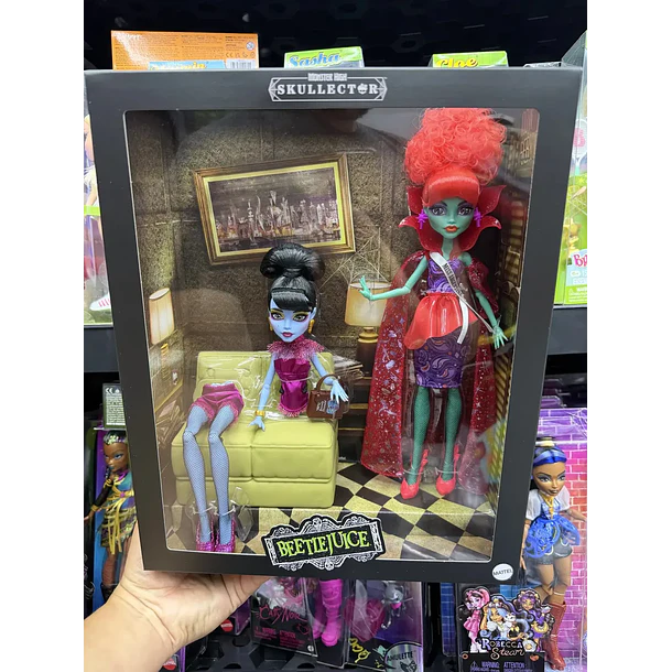 MONSTER HIGH SKULLECTOR BEETLEJUICE SET 2 MUÑECAS 4