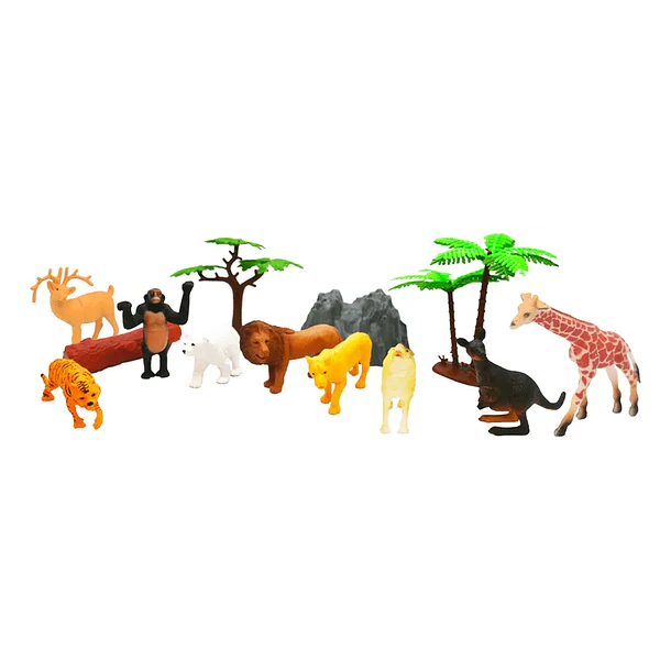 SET ANIMALES SELVA 13 PIEZAS INFANTIL 1