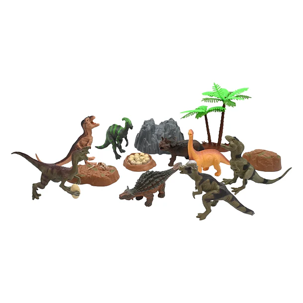 SET DINOSAURIOS TUBO 13 PIEZAS PRONOBEL 1