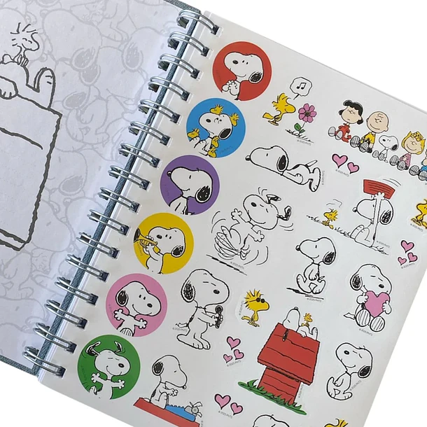 LIBRETA A5 SNOOPY MOOVING ESPIRAL ELÁSTICO 5