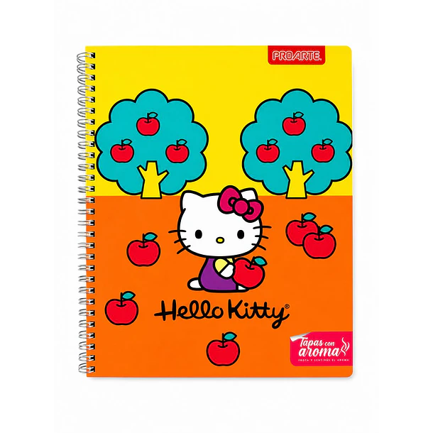 CUADERNO UNIVERSITARIO PROARTE 100H 7MM HELLO KITTY AROMA 2
