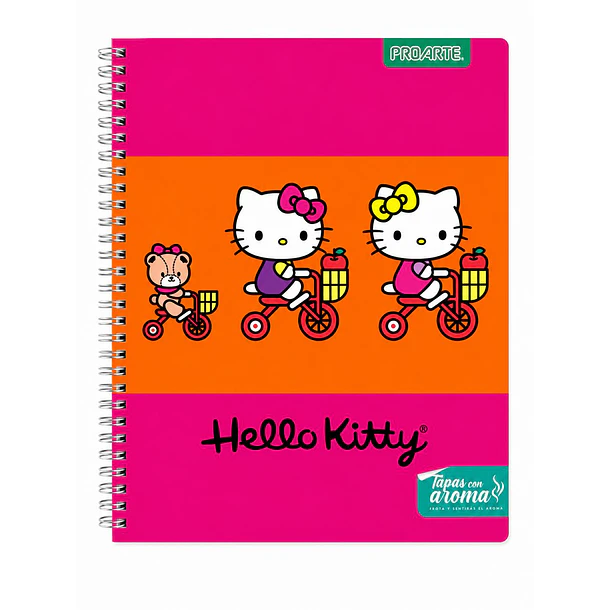 CUADERNO UNIVERSITARIO PROARTE 100H 7MM HELLO KITTY AROMA 3